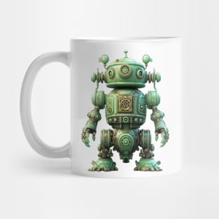 Steampunk Green Robot #6 Mug